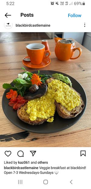 Vegan breakfast at Blackbird in Castlemaine