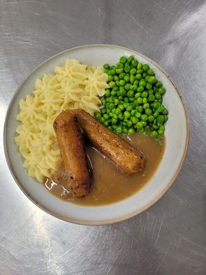 Bangers and mash at Eternity Cafe  in Wundowie