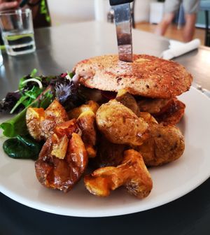 Burger at Eternity Cafe  in Wundowie