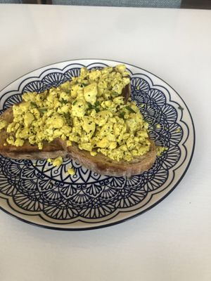 Scrambled tofu on toasted sourdough bread 😋  at Canalside Kitchen in Wolverhampton