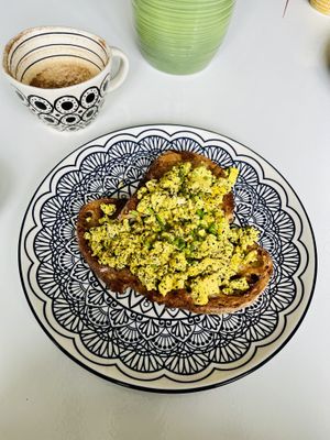 Scrambled tofuu  at Canalside Kitchen in Wolverhampton