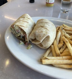 Falafel Wrap w/fries   at SFO - Mission Bar & Grill - T3 in San Francisco