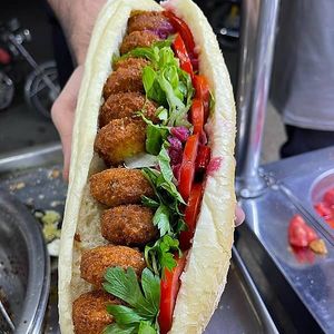 Zeus Falafel Sandviç at Veganarsist - Seferihisar in Izmir