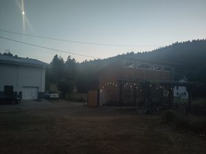 The 'hangar' with all the toys at Les Jardins de Biffontaine in Biffontaine