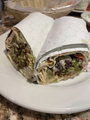Falafel pita wrap  at Aroma in King Of Prussia