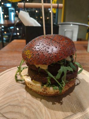 Double Italian vegan burger at Submarine Burger - Centar in Split