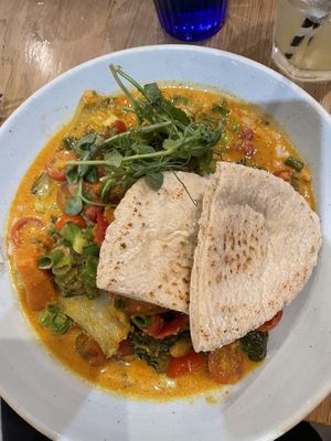 Sweet potato & chickpea satay  at Marconi's Bar & Bistro in Ballycastle