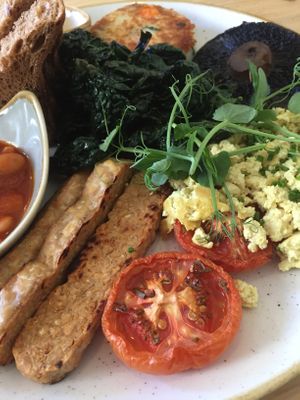 Monster vegan breakfast the GF option... lush  at The Green Rocket Cafe in Bath
