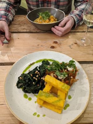 Risotto and caponata at The Green Rocket Cafe in Bath