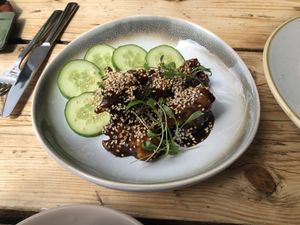 Tempura Cauliflower (GF) at The Green Rocket Cafe in Bath