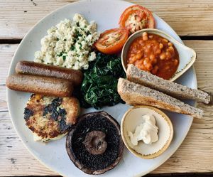 Monster veggie brekky at The Green Rocket Cafe in Bath