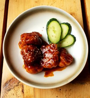 Bang Bang Califlower. Coulda ate more of this. So simple, and soooooo tasty! at The Green Rocket Cafe in Bath