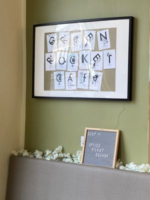 Lovely decor  at The Green Rocket Cafe in Bath