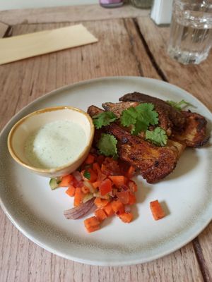 King oyster mushrooms at The Green Rocket Cafe in Bath