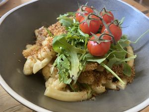 Mac n cheeze   at The Green Rocket Cafe in Bath