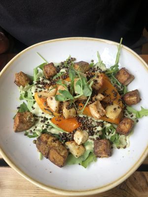 Warm root veg salad  at The Green Rocket Cafe in Bath