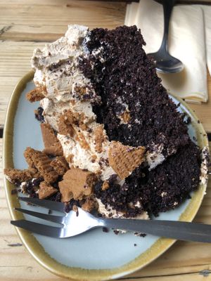 Biscoff cake  at The Green Rocket Cafe in Bath