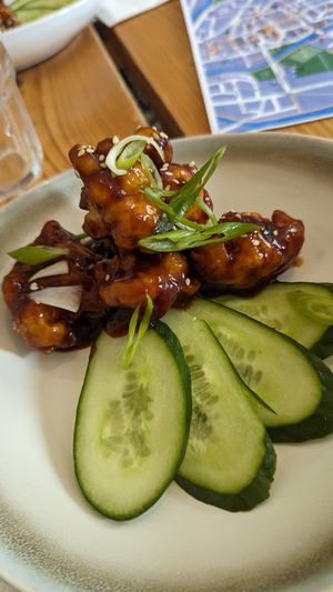 Bang bang cauliflower at The Green Rocket Cafe in Bath