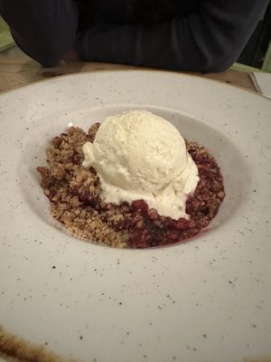 Berry and lavender crumble! ✨  at The Green Rocket Cafe in Bath