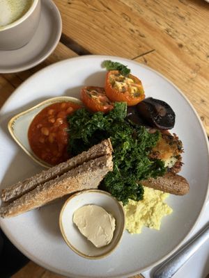Great vegan british breakfest  at The Green Rocket Cafe in Bath