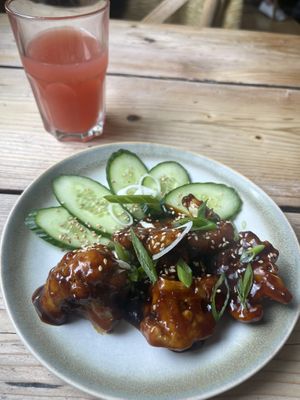 Tempura gochujang cauliflowerr  at The Green Rocket Cafe in Bath