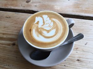 Flat white 😍 at The Green Rocket Cafe in Bath