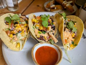 Black bean tacos at The Green Rocket Cafe in Bath