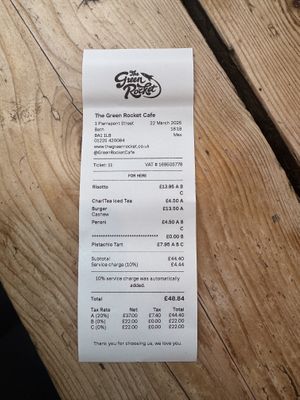   at The Green Rocket Cafe in Bath