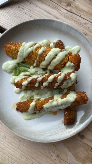 Corn ribs  at The Green Rocket Cafe in Bath