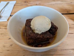 Toffee pudding at The Green Rocket Cafe in Bath