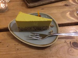 Mango 'Cheese'cake at The Green Rocket Cafe in Bath