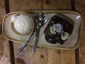 Sticky toffee pudding at The Green Rocket Cafe in Bath