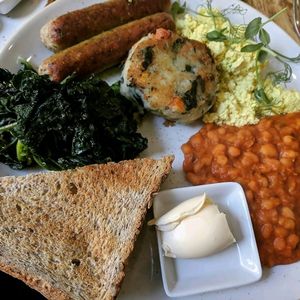 delicious vegan breakfast  at The Green Rocket Cafe in Bath