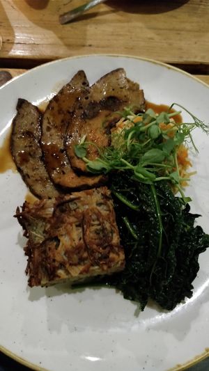 Roast seitan at The Green Rocket Cafe in Bath