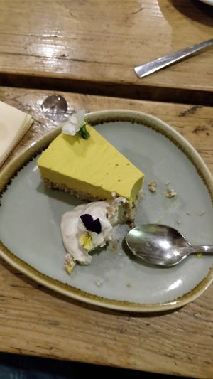 Raw vegan cheesecake at The Green Rocket Cafe in Bath