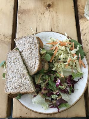 Tempeh sandwich  at The Green Rocket Cafe in Bath