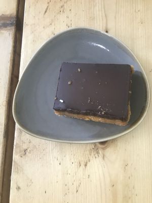 Chocolate and peanut butter bar  at The Green Rocket Cafe in Bath