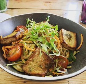 My main, with tofu of course at The Green Rocket Cafe in Bath