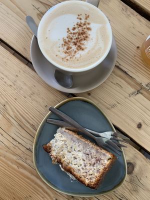 Chai Latte and Hummingbird Cake at The Green Rocket Cafe in Bath