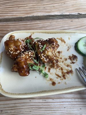 Bang bang cauliflower  at The Green Rocket Cafe in Bath