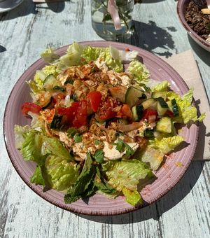 Waffle con hummus  at Dito Cafeteria Sa Coma in Mallorca