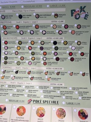 Menu   at Kauai Poke in Trieste