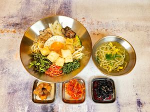 Dubu egg Bibimbap (Vegetarian) at Bebab in Seoul