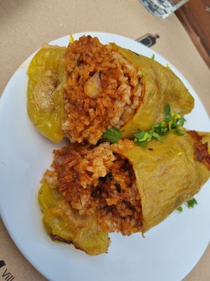 Stuffed pepper at Villa Gjeçaj in Theth