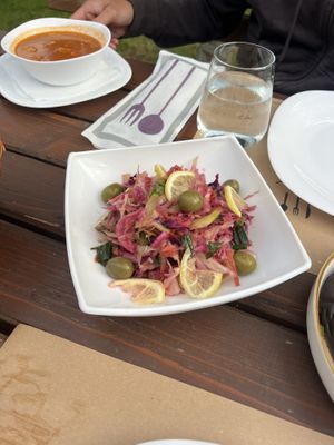 Cabbage salad   at Villa Gjeçaj in Theth