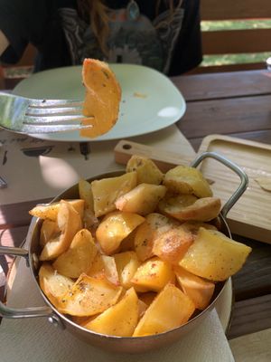 Potatoes with rosemary   at Villa Gjeçaj in Theth