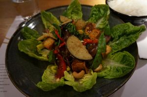 Warm Chili Tofu Salad (vegan) at Wagamama  in Stockholm