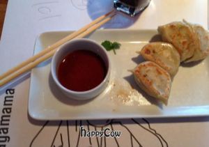 Vegan dumplings. at Wagamama  in Stockholm