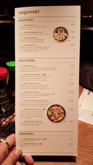 New vegan menu from 2018 Nov! at Wagamama  in Stockholm