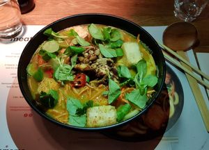 Nice vegan curry udon at Wagamama  in Stockholm